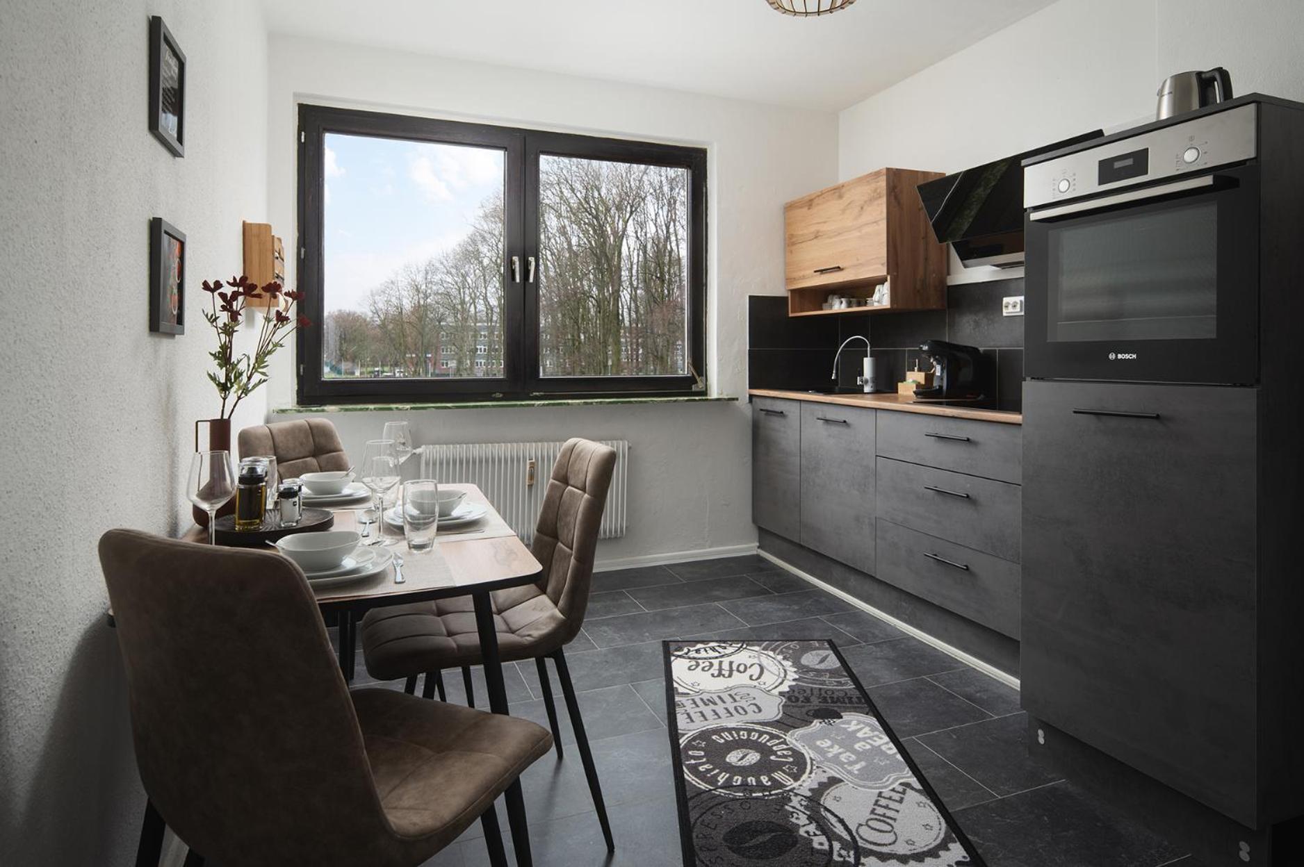 1-4 Gaeste Wohnung W-Lan, Netflix, Amazon, Parken, Arbeitsplatz, 24H Check In ,Vollausgestattet Kueche, Handtuecher Seife U,V,M Fuer Geschaeftsreisende, Paare, Familien , Datteln Eksteriør billede